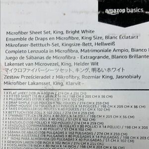 Amazon basics microfibre king sheet set, bright white